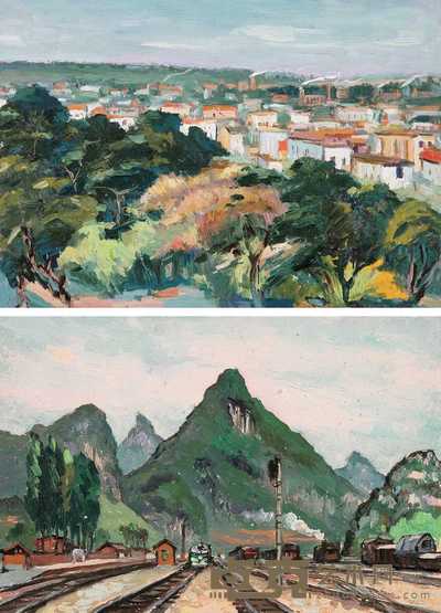 涂克 风景(二幅) 13.5×19cm